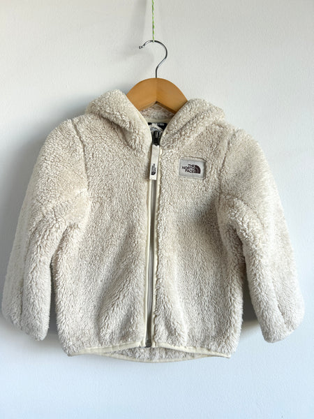 NEW The North Face White Fuzzy Ear Hooded Zip Up "Campshire" • 18-24 months