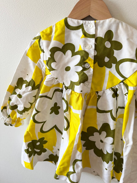 Vintage McInnery by Nalu Honolulu Yellow and Green Dress • 2-3 years