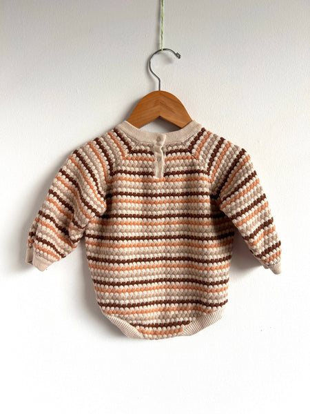 Rylee and Cru Boxy Knit Bubble Romper • 0-3 months