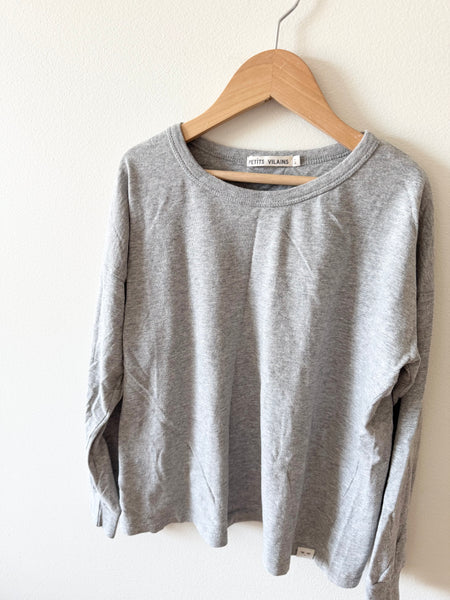 Petits Vilains Grey Long Sleeve Shirt • 6-7 years
