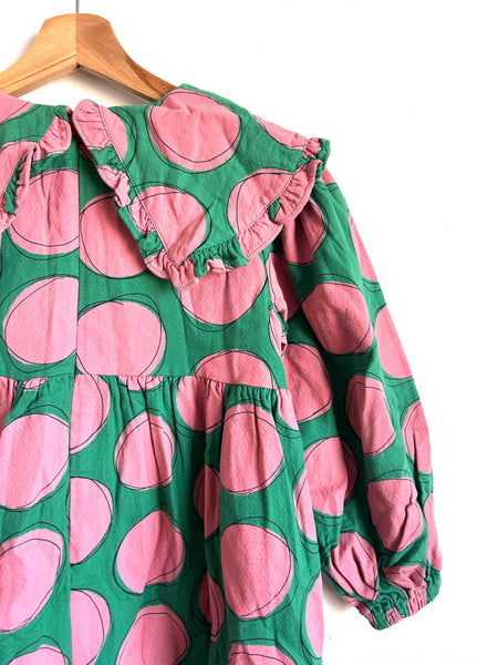NEW Jellymallow Green and Pink Polkadot Dress • 8-10 years