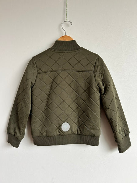 Wheat Olive Green Fleece Lined Quilted Jacket • 5-6 years