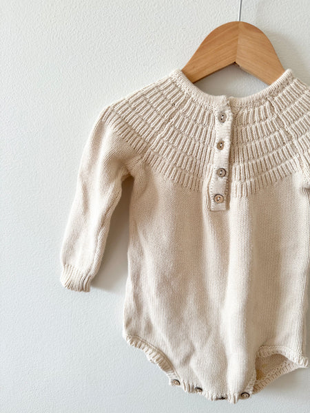 Quincy Mae Knit Bubble Romper • 6-12 months