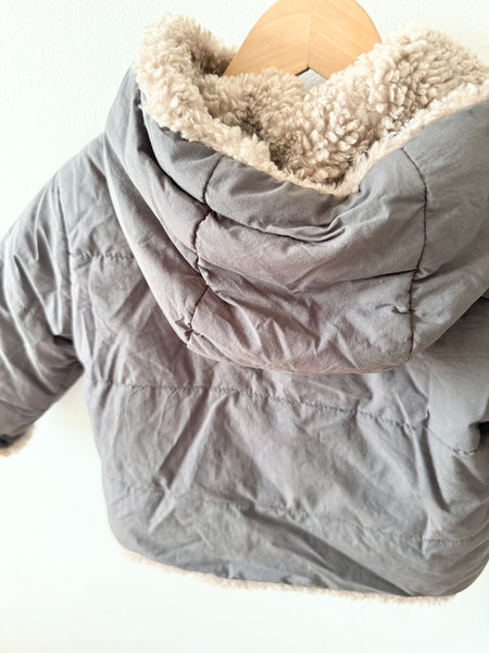 Zara Button Up Fuzzy Jacket • 18-24 months