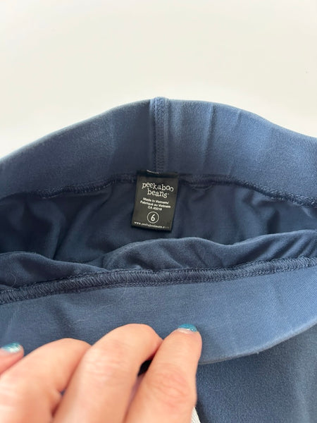 PK Beans Blue Drawstring Pocket Shorts • 6-7 years *