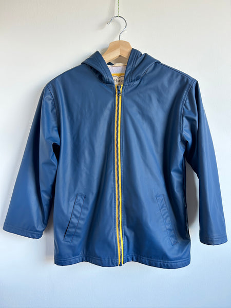 Hatley Navy Blue Terry Lined Rainjacket • 8-9 years