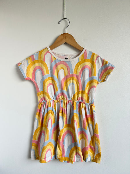Tea Collection Rainbow Short Sleeve Cotton Dress • 4 years