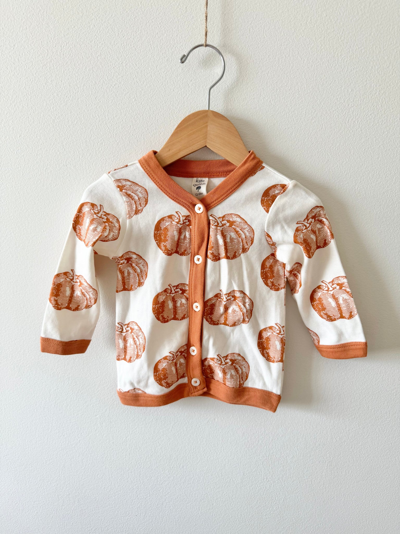 Kate Quinn Pumpkin Cardigan • 12-18 months