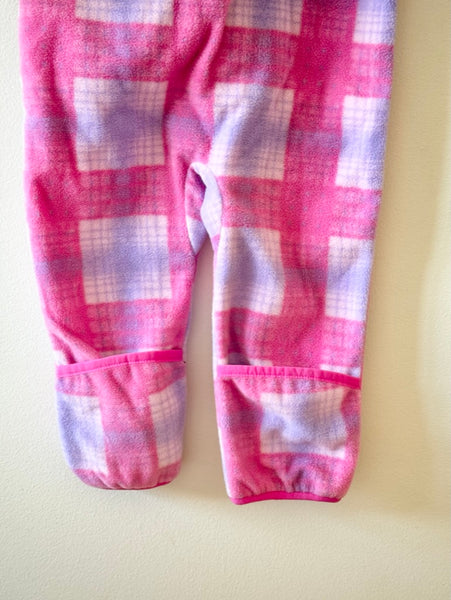 Columbia Plaid Fleece Bunting Suit • 18-24 months