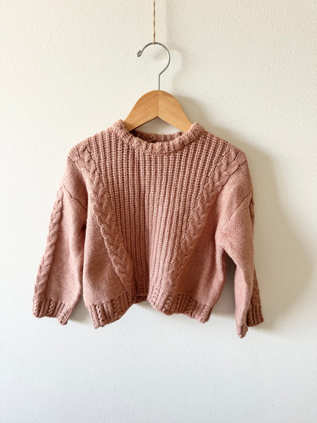 Zara Pink Knit Sweater •18-24 months