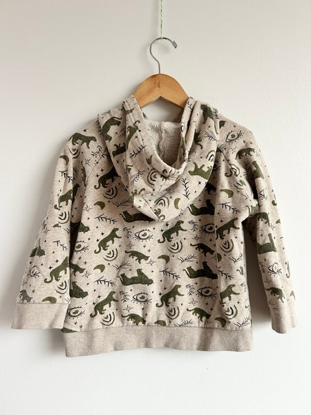 Little Rowe Green and Cream Patterned Hoodie • 5 years