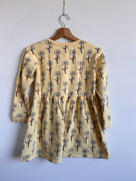 Seed Heritage Light Yellow Long Sleeve Flowers Sweatshirt Dress • 7-8 years