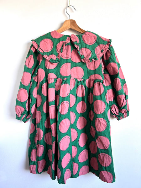 NEW Jellymallow Green and Pink Polkadot Dress • 8-10 years