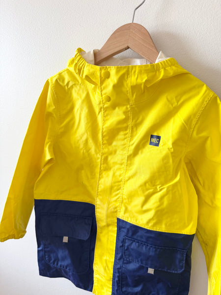 MEC Blue and Yellow Rainjacket • 4-5 years