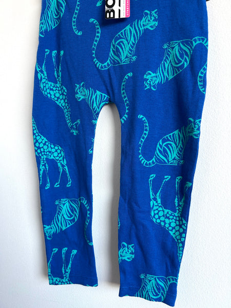 NEW Bonds Blue Ribbed Cotton Animal Pants • 18-24 months
