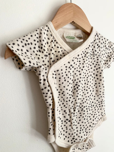 Parade Organics White Polka Dot Bodysuit • 0-3 months