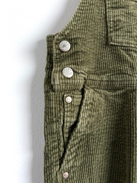 Souris Mini Green Corduroy Overalls • 4-5 years