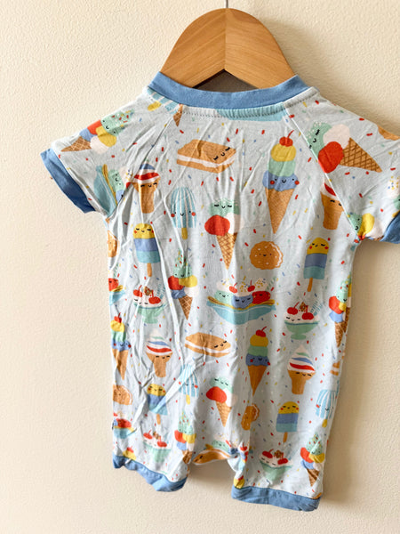 Little Sleepies Ice Cream Shorty Bamboo Romper • 3-6 months