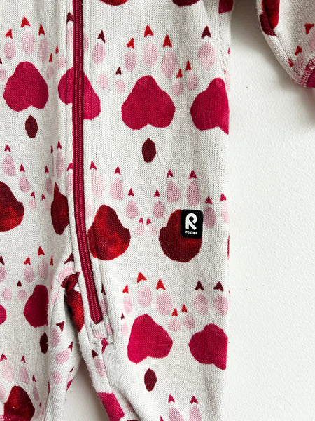 Reima Red and Pink Outdoor Baselayer Romper • 6-12 months (74cm)