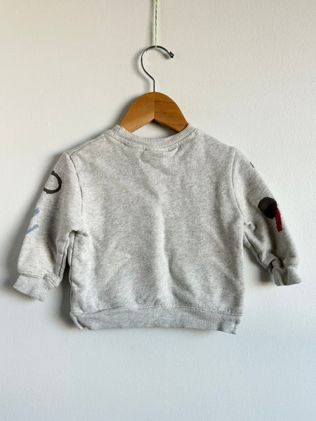 Zara x Peanuts Hiking Snoopy Crewneck • 6-12 months