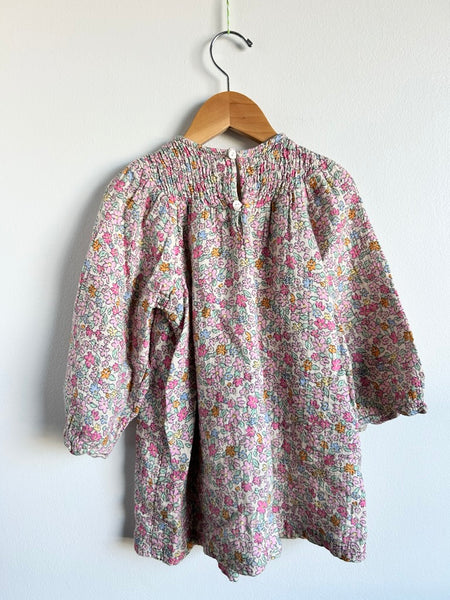 Zara Lightweight Cotton Floral Dress • 3-4 years