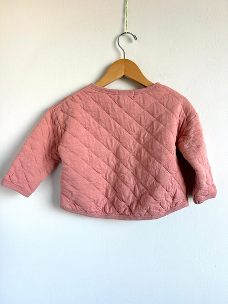 Souris Mini Pink Quilted Crew Neck • 18-24 months