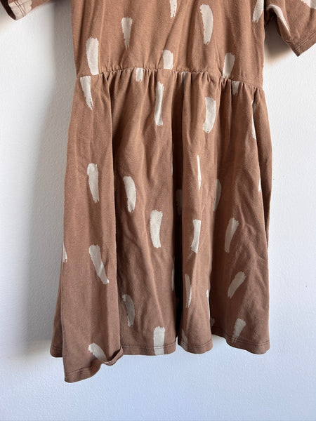 Little and Lively Brown Short Sleeve Dress • 5-6 years