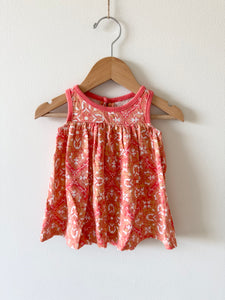 Tea Collecion Pink Patterned Tank Dress • 3-6 months