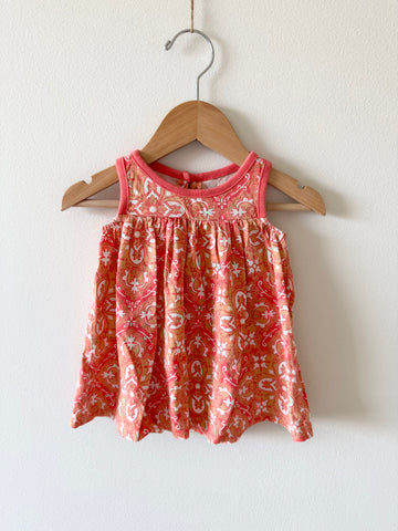 Tea Collecion Pink Patterned Tank Dress • 3-6 months