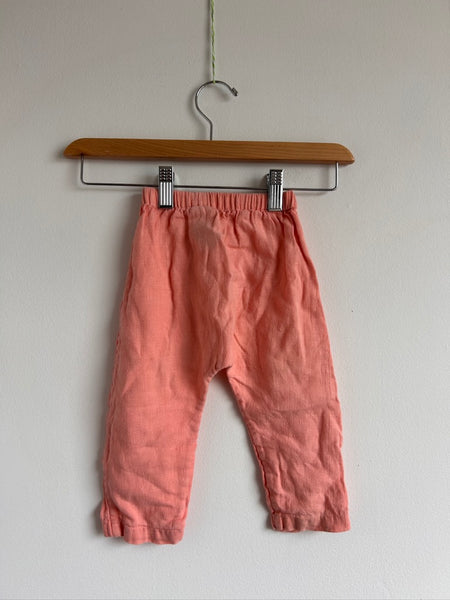 Red Creek Linen Pink Drop Crotch Pants • 1-2 years