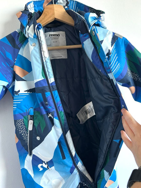 Reima Puhuri Waterproof Blue Snowsuit with Foxes • 2-3 years