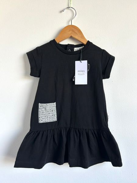 NEW Miles Black Peplum Tee Dress • 24 months