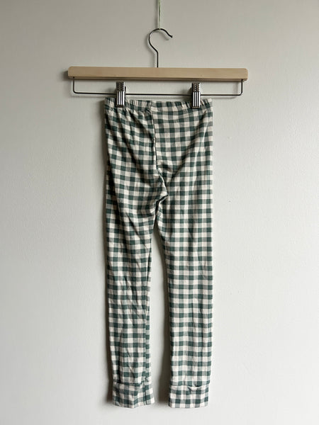Little and Lively Green Gingham Leggings • 5 years