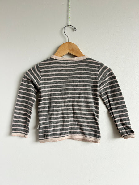 Wheat Kids Merino Striped Kimono Top • 18-24 months