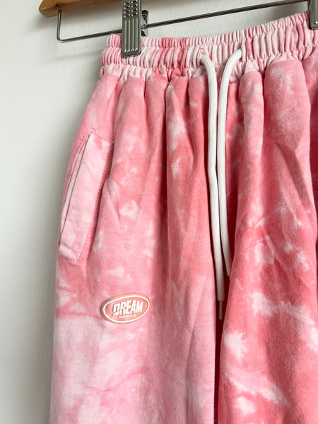 Pink Tie Dye Lined Sweatpants with Drawstring • 4-6 years