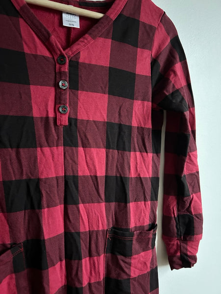 Smash and Tess Red Buffalo Plaid Romper • 12-13 years