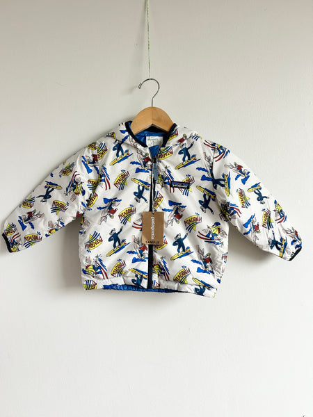 Patagonia Surfing Badger Baby Reversible Down Hoodie • 2 years