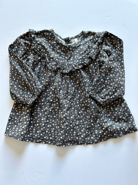 Rylee and Cru 2pc Grey Tiny Floral 2pc Set • 12-18 months