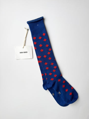 NEW Bobo Choses Knee High Blue Socks • 7-9 years