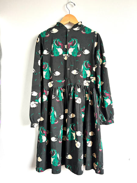 NEW Raspberry Republic Dragon Long Sleeve Dress • 9-12 years