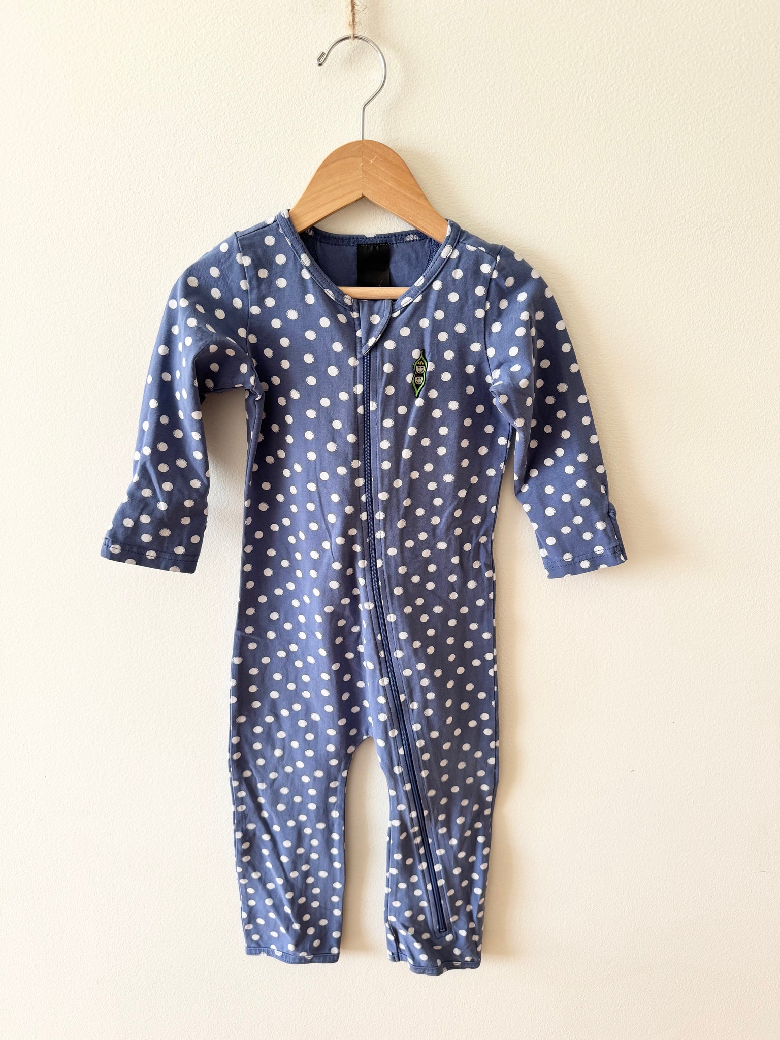PK Beans Polkadot Blue Romper • 18-24 months