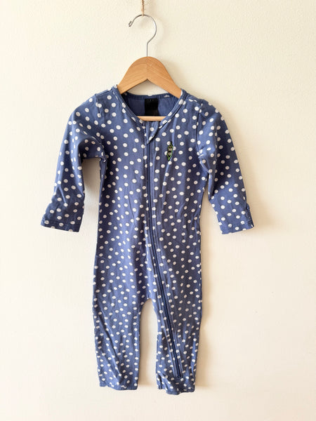 PK Beans Polkadot Blue Romper • 18-24 months