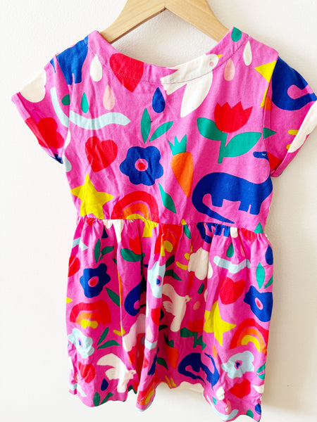 Mini Boden Pink Short Sleeve Dress • 5-6 years