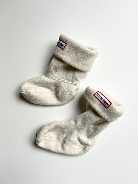 Hunter White Fleece Boot Liners • 5c-7c