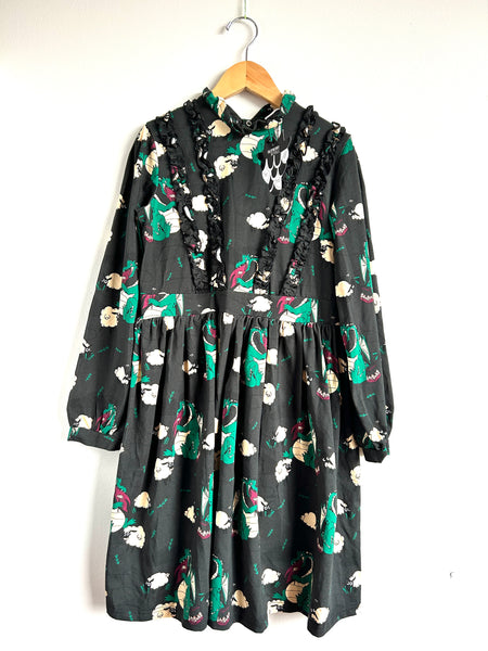 NEW Raspberry Republic Dragon Long Sleeve Dress • 9-12 years