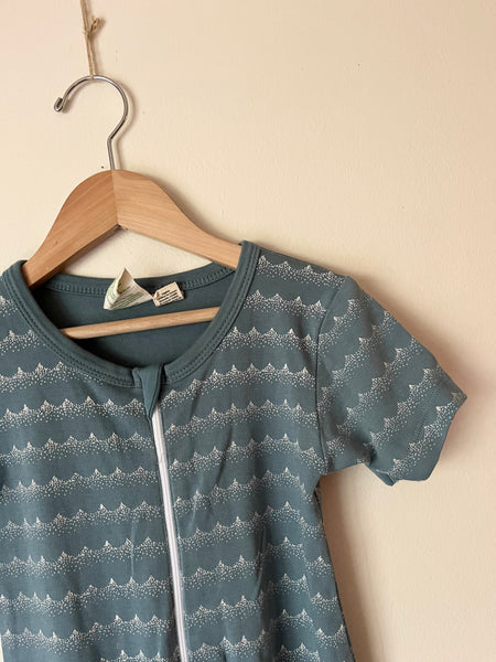 Parade Organics Short Sleeve Blue Romper • 3 years