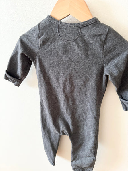 PK Beans Grey Romper • 6-12 months