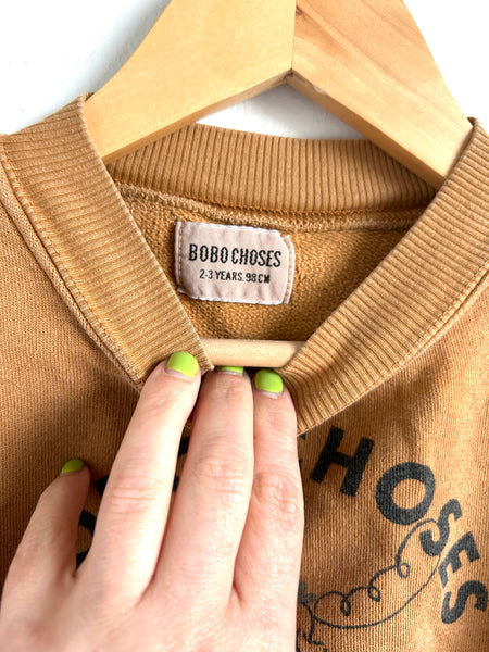 Bobo Choses Brown "Star Child" Sweatshirt • 2-3 years