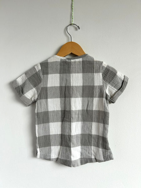 City Mouse Muslin Checkered T-Shirt • 4 years