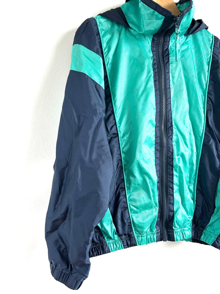 Vintage R&R Windbreaker Jacket with Hood • 7-9 years